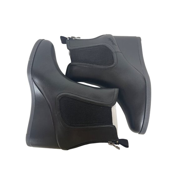 Black Wedge Ankle Boots - Picture 5 of 13